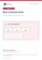 Vorschau - Arbeitsblätter - ENGLIVA CHECK: Unit 1 · Back at School Check (MORE! 2, LP 2023) – Lernkontrolle & Diagnose - Deckblatt