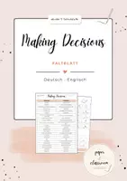 Vorschau - Arbeitsblätter - Making Decisions – Englisch Wortschatz | Faltblatt & Partnerübung mit Spelling Help - Deckblatt