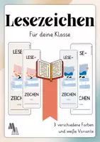 Vorschau - Mal- und Bastelvorlagen - Lesezeichen verschiedene Designs - Deckblatt