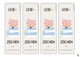 Vorschau - Mal- und Bastelvorlagen - Lesezeichen verschiedene Designs - Seite 1