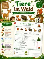 Vorschau - Arbeitsblätter - Tiere im Wald – Entdecken, beobachten und verstehen - Deckblatt