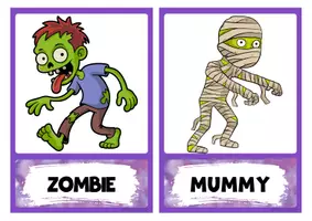anteprima - Flashcard - Halloween Elements Flashcards - Pagina 3