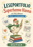 Vorschau - Arbeitsblätter - Leseportfolio Superhenne Hanna - Deckblatt