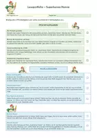 Vorschau - Arbeitsblätter - Leseportfolio Superhenne Hanna - Seite 1