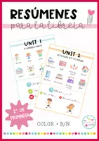 Vista previa - Refuerzo / NEE / Materiales de apoyo - RESÚMENES INGLÉS - 2º de primaria - Portada