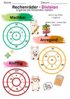 Vorschau - Arbeitsblätter - Materialpaket Rechenräder natürliche Zahlen - Differenzierung - Deckblatt