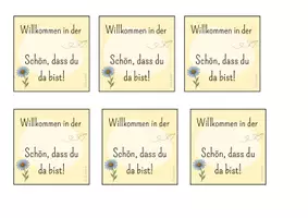 Vorschau - Mal- und Bastelvorlagen - Willkommensgruß Sonnenblumen zum Schulstart als Geschenk - Seite 1
