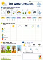 Vorschau - Arbeitsblätter - Das Wetter entdecken – Wetter, Kleidung & Jahreszeiten - Seite 1
