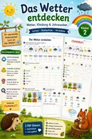 Vorschau - Arbeitsblätter - Das Wetter entdecken – Wetter, Kleidung & Jahreszeiten - Deckblatt