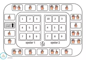 Voorbeeld - vingers en cijfers speelbord bingo (tot 10) - Voorblad