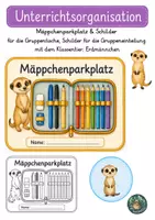 Vorschau - Anderer Materialtyp - Mäppchenparkplatz & und Gruppenschilder Erdmännchen - Deckblatt