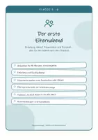 Vorschau - Präsentationen/Tafelbilder - Der erste Elternabend - Ablauf, Präsentation & Protokoll Kl. 5/6 - Deckblatt