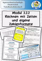 Vorschau - Stundenentwürfe - Modul 2.2.2 Rechnen mit Zeiten und eigene Zahlenformate Informationstechnologie Lehrplan Plus - Deckblatt
