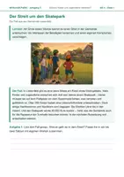 Vorschau - Arbeitsblätter - Der Streit um den Skatepark – Fallanalyse zu Interessen und Kompromiss – AB 4 - Deckblatt