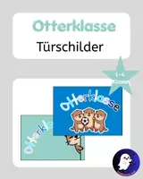Vorschau - Poster - Türschilder Otterklasse | Klassenzimmer Türschild | Otter - Deckblatt