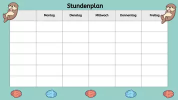 Vorschau - Poster - Stundenplan – Otterklasse | Grundschule - Seite 2