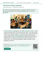 Vorschau - Arbeitsblätter - So können Kinder mitreden – Fünf Wege der Beteiligung in der Gemeinde – AB 5 - Deckblatt
