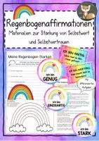 Vorschau - Arbeitsblätter - Regenbogen-Affirmation - Deckblatt