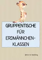Vorschau - Anderer Materialtyp - Erdmännchenklasse: Gruppentische Tischschilder & Gruppeneinteilung - Deckblatt