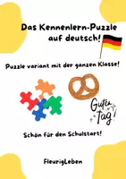 Vorschau - Arbeitsblätter - Das Kennenlern-Puzzle auf deutsch - Deckblatt