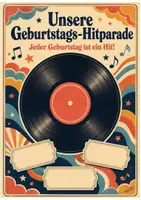 Vorschau - Mal- und Bastelvorlagen - Geburtstagskalender- Hitparade Schallplatten - Deckblatt