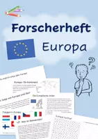 Vorschau - Unterrichtsreihen - Forscherheft zum Thema Europa - Deckblatt