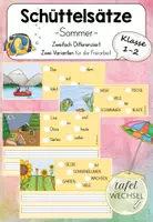 Vorschau - Arbeitsblätter - Schüttelsätze/Purzelsätze: Sommer (Kl.1-2) - Deckblatt