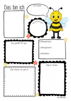 Vorschau - Mal- und Bastelvorlagen - Bienenklasse - Das bin ich | Steckbrief (Klassentier) - Seite 3