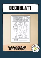 Vorschau - Mal- und Bastelvorlagen - Deckblatt (Jugendliche in der Rechtsordnung) - Deckblatt