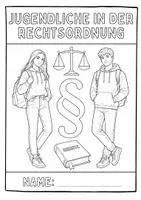 Vorschau - Mal- und Bastelvorlagen - Deckblatt (Jugendliche in der Rechtsordnung) - Seite 1