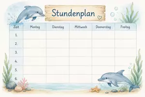 Vorschau - Anderer Materialtyp - Stundenplan Delfinklasse | Vorlage - Seite 3