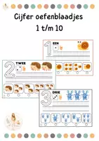 Voorbeeld - Cijfer oefenblaadjes – 1 t/m 10 - Voorblad
