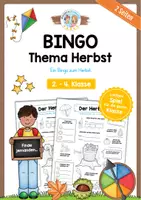 Vorschau - Arbeitsblätter - Herbst Bingo - Deckblatt