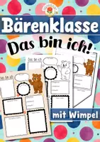 Vorschau - Arbeitsblätter - Bärenklasse - Das bin ich | Steckbrief (Klassentier) - Deckblatt