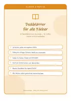 Vorschau - Mal- und Bastelvorlagen - Deckblätter für alle Fächer - 24 Motive zum Ausmalen Kl. 3-10 - Deckblatt