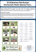 Vorschau - Fördermaterial/Inklusion - 55 Bildkarten Wortkarten Wald Bäume Waldtiere - Seite 1