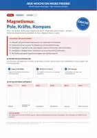 Vorschau - Arbeitsblätter - Magnetismus: Pole, Kräfte, Kompass - Deckblatt