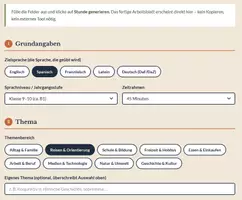 Vorschau - Stundenentwürfe - VertGen: Schnelle Vertretungsstunde mit KI (Sprachunterricht) - Deckblatt