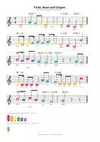 Vorschau - Spiele - Abschiedslied - Boomwhacker-Noten | farbig - Deckblatt