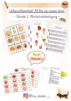 Vorschau - Stundenentwürfe - Fertig geplante Unterrichtseinheit - „At the ice cream shop" - Stunde 2 - Deckblatt