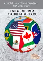 Vorschau - Arbeitsblätter - Sachtext mit Fragen "WM 2026" RSA / HSA 2026 - Deckblatt
