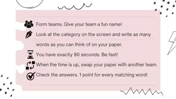 Vorschau - Spiele - Back to School Word Burst: Englisch Vokabelspiel (A2 / Klasse 7-8) - Editierbar & PDF - Seite 3