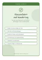 Vorschau - Merkblätter - Klassenfahrt und Wandertag - Planung & Vorlagen Kl. 3-9 - Deckblatt
