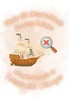 Vorschau - Arbeitsblätter - Finde die Unterschiede: Sommer & Piraten - Deckblatt