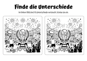 Vorschau - Arbeitsblätter - Finde die Unterschiede: Fussball WM - Seite 1