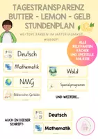 Vorschau - Präsentationen/Tafelbilder - Tagestransparenz für Schweizer Schulfächer, Morgenkreis, Tagesablauf - Deckblatt