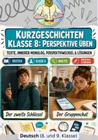 Vorschau - Arbeitsblätter - Kurzgeschichten Klasse 8 | Erzählperspektive - Deckblatt