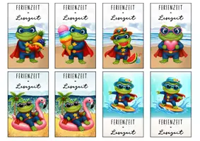 Vorschau - Anderer Materialtyp - Feriengrüße Frosch Froschklasse Lesezeichnen Sommer - Seite 3