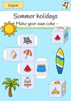 Vorschau - Spiele - Summer holidays - Vocabulary Cube (Sommerferien) - Deckblatt