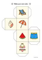 Vorschau - Spiele - Summer holidays - Vocabulary Cube (Sommerferien) - Seite 1